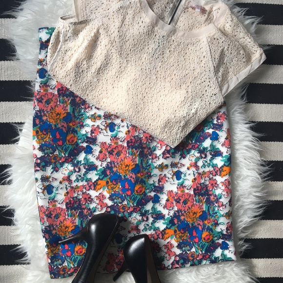 Plenty by Tracy Reese Floral Pencil Skirt Scuba - Picture 6 of 8